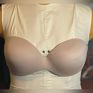 True & Co. Convertible Tan nude Strapless Bra 38C C 38 comfy soft beige company
